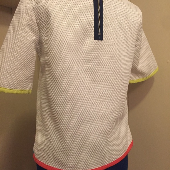 DO+BE white multicolored scoop neck blouse - Picture 6 of 8